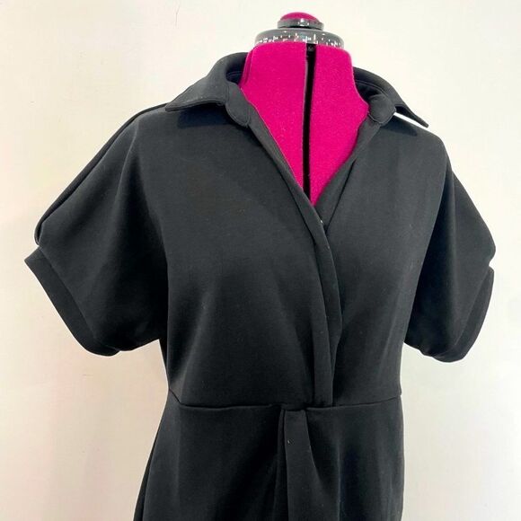 Cynthia Rowley Black Midi Dress Slim Fit Pencil Buisness Dress XL Stretchy - Picture 8 of 13